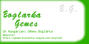 boglarka gemes business card